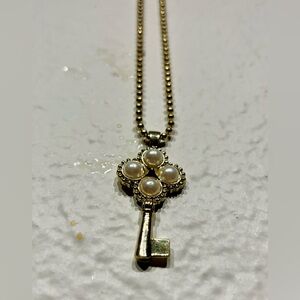 Isadora Gold-tone Key Pendant Necklace